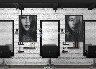 File tranh gốc in trần nhà File tranh quán cắt tóc HR240 3D