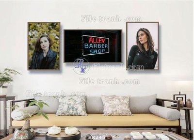 File gốc File tranh quán cắt tóc HR245 (phong cách) tối giản