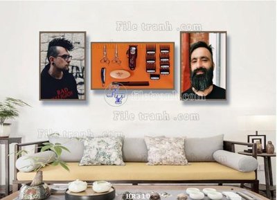 File gốc File tranh quán cắt tóc HR310 (chuẩn màu) cho in offset