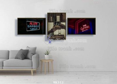 File gốc File tranh quán cắt tóc HR312 (vector) cho in ấn