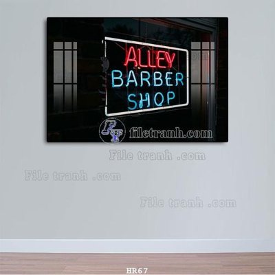 File gốc File tranh quán cắt tóc HR67 (chuẩn CMYK) cho nhà in
