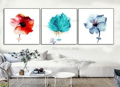 File gốc File tranh treo hiện đại K120 (in lụa) hoa văn cổ điển