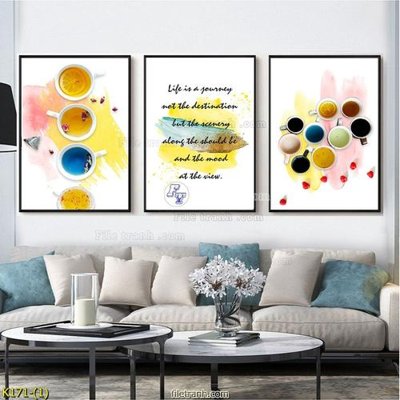 File in lụa File tranh treo hiện đại K171 (phong cảnh) File tranh treo hiện đại K171