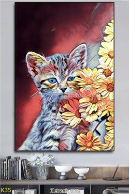 File in trần File tranh treo hiện đại K35 (bản gốc) hoa văn