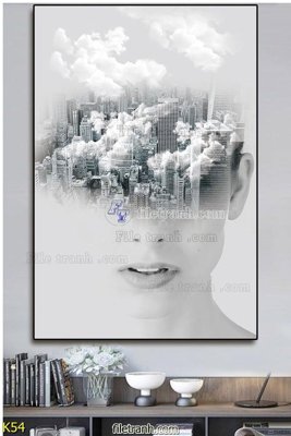 File gốc File tranh treo hiện đại K54 (in mica) trang trí