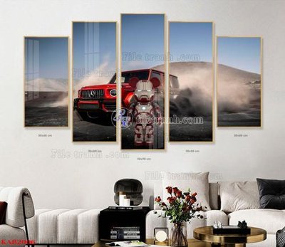 File PSD in ấn File tranhbộ 5 tấm kawas gấu bearbrick KAB2006 (chất lượng cao)