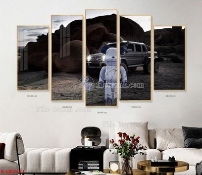 File PSD File tranhbộ 5 tấm kawas gấu bearbrick KAB2011 (gốc) cho in quảng cáo