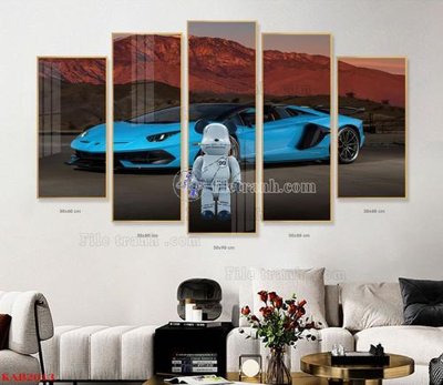 Tệp tin gốc File tranhbộ 5 tấm kawas gấu bearbrick KAB2013 (chất lượng cao) File tranhbộ 5 tấm kawas gấu bearbrick KAB2013