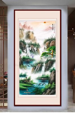 File tranh gốc PSD File tranh hiện đại pha lê gương KF100034 còn nguyên layer