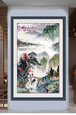 Tải file File tranh hiện đại pha lê gương KF100037 (gốc) làm tranh treo tường