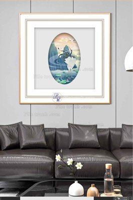 File in ấn chuyên nghiệp File tranh hiện đại pha lê gương KF100189 (file gốc)