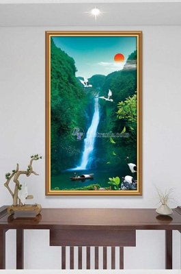 Download file File tranh hiện đại pha lê gương KF100219 (gốc) in mica đèn LED