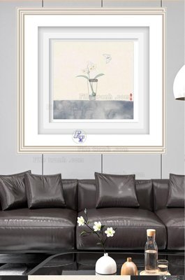 Hình ảnh file gốc File tranh hiện đại pha lê gương KF100223 cho in UV