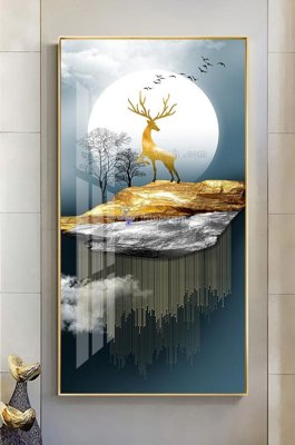 Download file gốc File tranh hiện đại pha lê gương KF100326 (in mica) trang trí