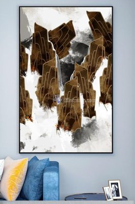 File tranh File tranh hiện đại pha lê gương KF100375 (bản gốc) in lụa 3D