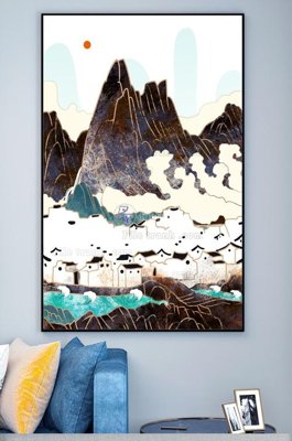 Tải file File tranh hiện đại pha lê gương KF100376 (gốc) chủ đề phong thủy