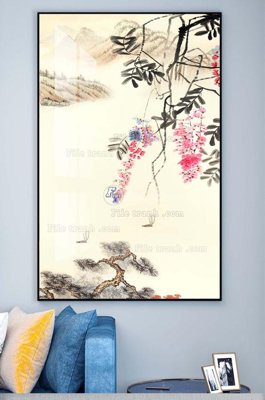 File PSD File tranh hiện đại pha lê gương KF100400 (gốc) nhiều lớp (multi-layer)