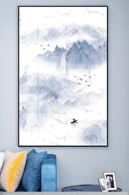 File in trần File tranh hiện đại pha lê gương KF100406 (bản gốc) đại dương