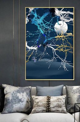 File tranh File tranh hiện đại pha lê gương KF100436 (gốc) in vải canvas