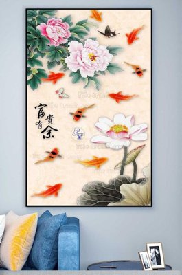 File gốc File tranh hiện đại pha lê gương KF100457 (in lụa) tranh thuận buồm