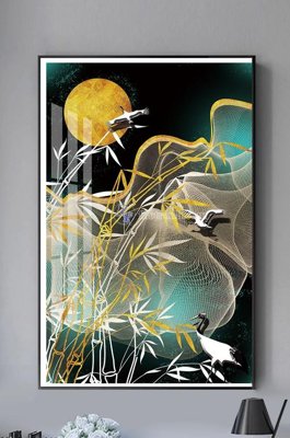 File ảnh File tranh hiện đại pha lê gương KF100468 (gốc) cho trang trí nhà hàng