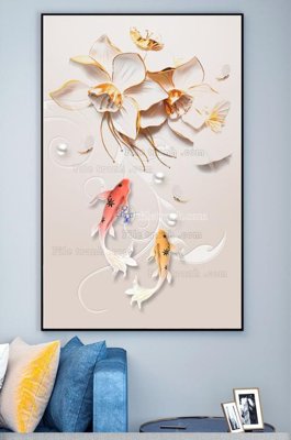 File tranh File tranh hiện đại pha lê gương KF100510 (bản gốc) treo phòng ăn