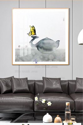 Hình ảnh file gốc in trần nhà File tranh hiện đại pha lê gương KF100572