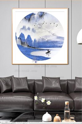 File in trần File tranh hiện đại pha lê gương KF100579 (file gốc) phong thủy