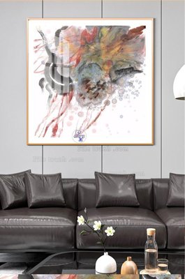 File gốc File tranh hiện đại pha lê gương KF100583 (in mica) làm quà tặng