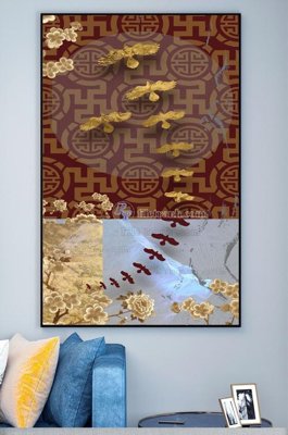 File tranh File tranh hiện đại pha lê gương KF100666 (bản gốc) in lụa 3D