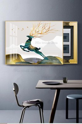 File in ấn File tranh hiện đại pha lê gương KF100731 (bản gốc) cao cấp