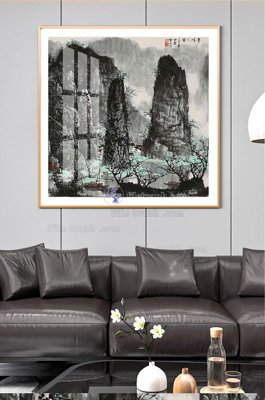 File in lụa File tranh hiện đại pha lê gương KF100751 (chất lượng cao) File tranh hiện đại pha lê gương KF100751