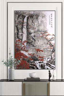 File in mica File tranh hiện đại pha lê gương KF100779 (bản gốc) làm vách ngăn