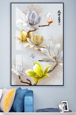 File gốc File tranh hiện đại pha lê gương KF100783 (in mica) làm quà tặng