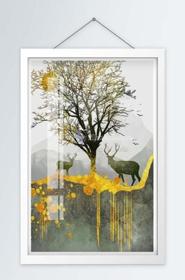 File gốc File tranh hiện đại pha lê gương KF100847 (trang trí) phòng trẻ em