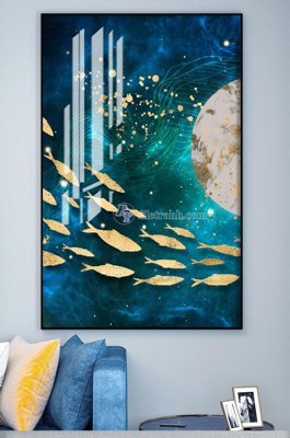 File in trần File tranh hiện đại pha lê gương KF100954 (bản gốc 3D) sống động