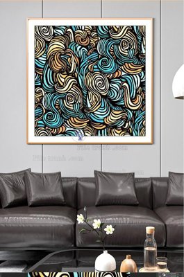 File gốc File tranh hiện đại pha lê gương KF100976 (in tráng gương) ốp tường