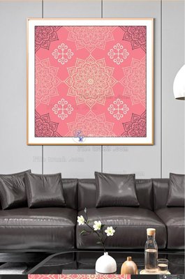 File tranh gốc in trần nhà File tranh hiện đại pha lê gương KF100981 3D