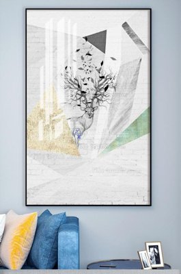 Hình ảnh file gốc File tranh hiện đại pha lê gương KF101030 cho in UV