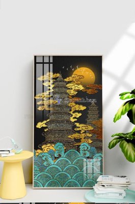 File ảnh File tranh hiện đại pha lê gương KF101054 (gốc) in decal dán tường