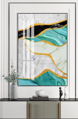 File gốc File tranh hiện đại pha lê gương KF101087 (phong cách) tối giản