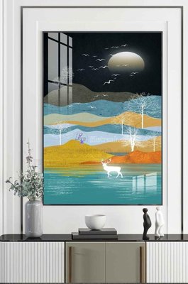 File tranh in mica File tranh hiện đại pha lê gương KF101113 (độ phân giải cao)