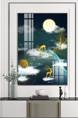 Tải file File tranh hiện đại pha lê gương KF101117 (PSD) cho in ấn quảng cáo