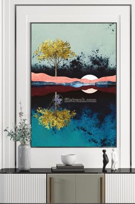 File PSD File tranh hiện đại pha lê gương KF101120 (bản gốc) cho nhà in