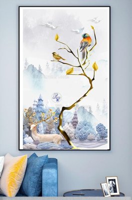 Tải file gốc File tranh hiện đại pha lê gương KF101140 (để in lụa)