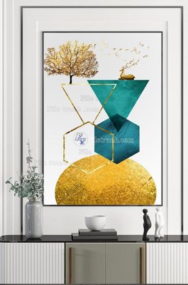 File gốc File tranh hiện đại pha lê gương KF101143 (PNG) nền trong suốt