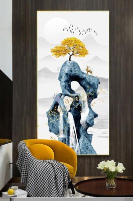 Tải file File tranh hiện đại pha lê gương KF101167 (gốc) làm tranh trang trí