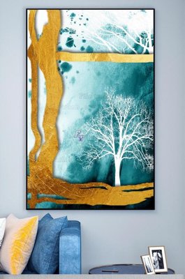 Chi tiết file ảnh File tranh hiện đại pha lê gương KF101252 sắc nét