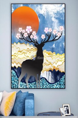 File gốc File tranh hiện đại pha lê gương KF101257 (trang trí) phòng làm việc