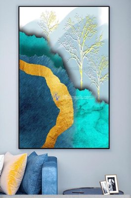 Tải file PSD File tranh hiện đại pha lê gương KF101261 (nguyên layer) để in